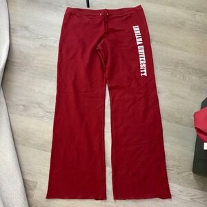 Jones & Mitchell Sweatpants Indiana University XL Red Wide Leg Raw Hem IU Pants